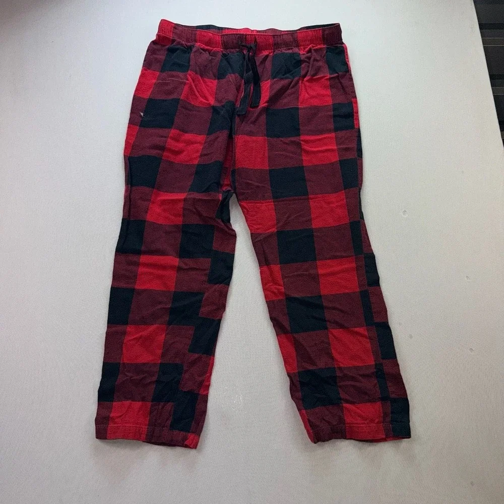 Old Navy Red and Black Buffalo Check Flannel Pajama Pants
